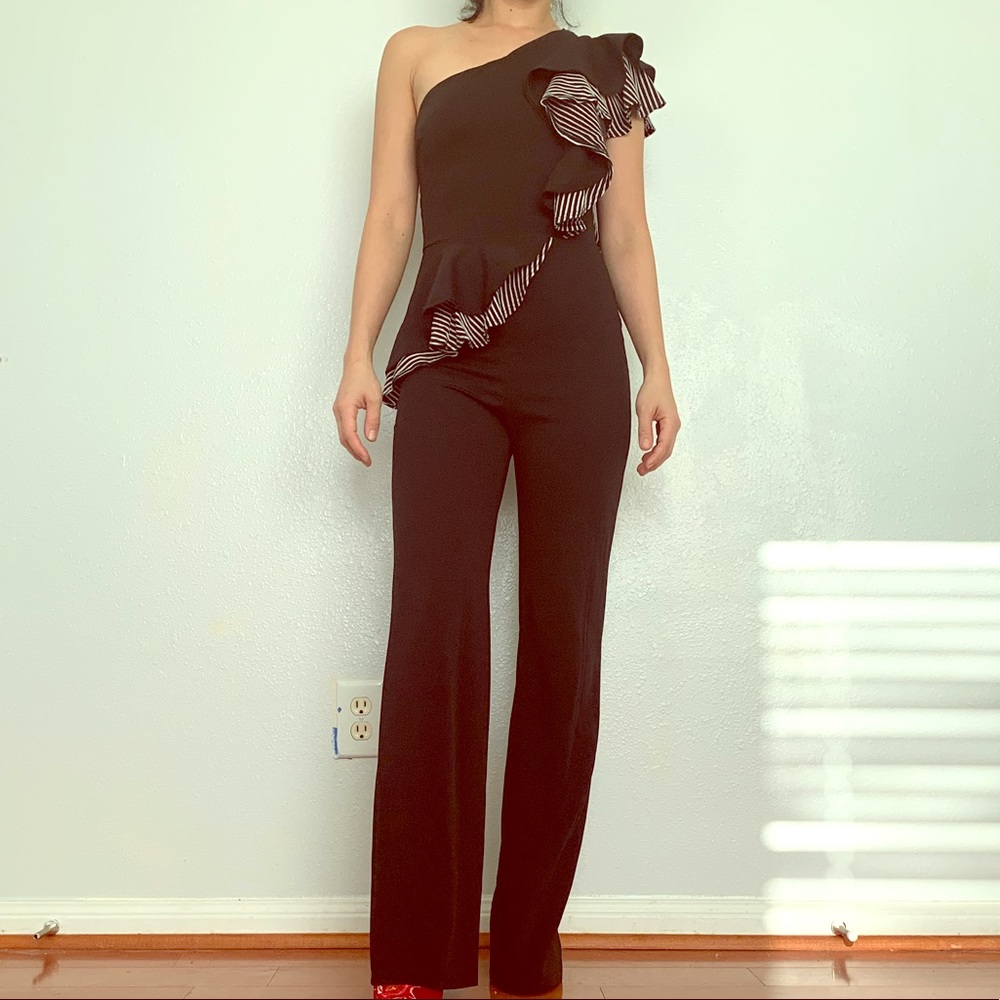 Black Jumpsuit/Romper , ruffles